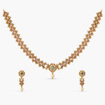 Shyla Kempu Red Green Antique Necklace Set