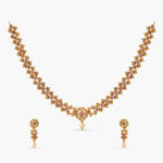 Shyla Kempu Red Antique Necklace Set