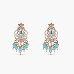 Zarina CZ Aqua Drop Earrings