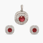 Scarlet Nakshatra CZ Pendant Set