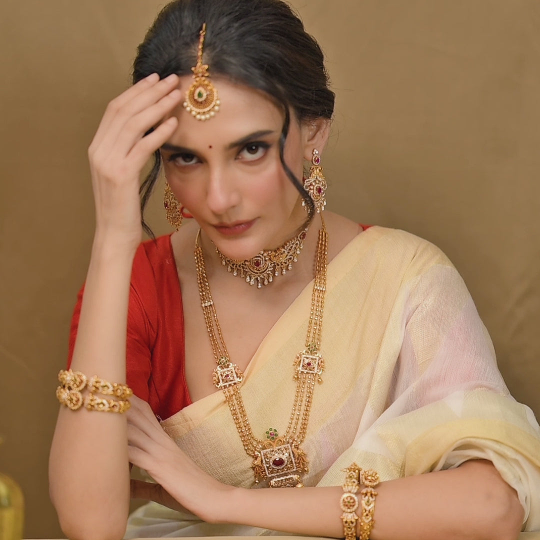 Myra Antique Long Necklace Set