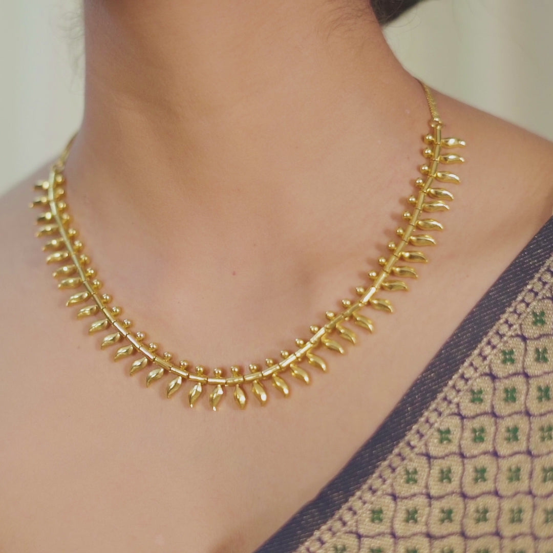 Arete Gold Plated Tribal Necklace