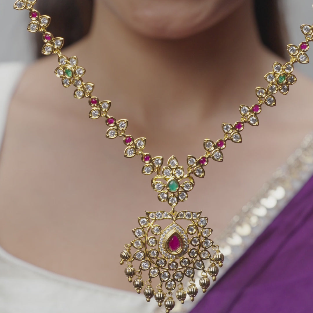 Aavi Nakshatra CZ Necklace Set