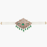 Ivor Nakshatra CZ Pearl Tassel Mini Choker