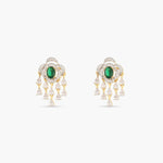 Rose Nakshatra CZ Drop Earrings