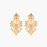 Motiya Nakshatra CZ Chandbali Earrings