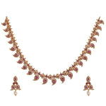 Antique Gold Plated Yutha Necklace Earring Set