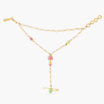 Jalaja Lotus Bud Ring Hand chain Bracelet
