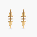 Trigono Gold Plated Tribal Earrings
