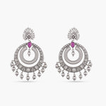 Kalpa Antique Silver Chandbali Earrings