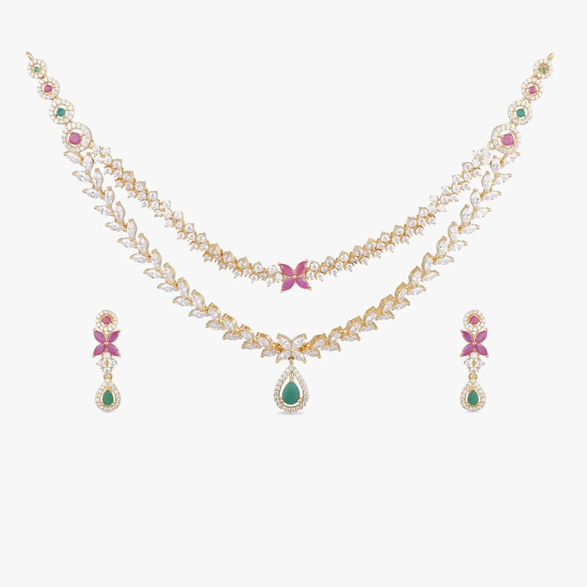 Ariya Nakshatra CZ Necklace Set