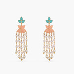 Jalaja Lotus Pearl Dangle Earring