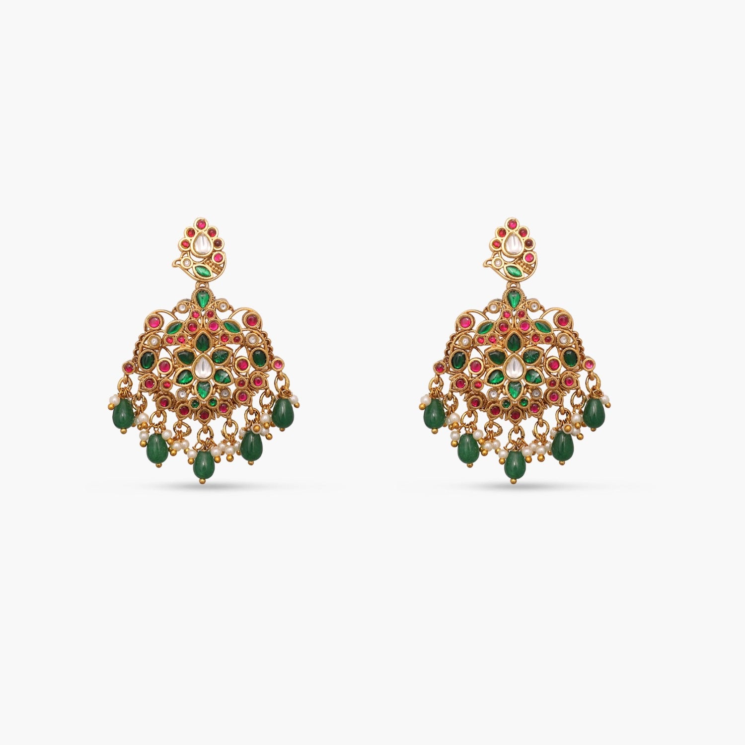 Kinjal Kempu Antique Earrings