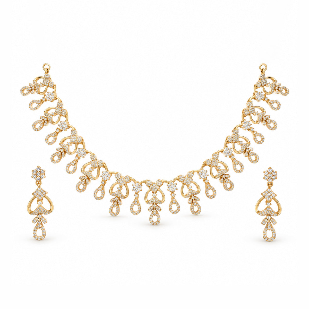 Elara CZ Delicate Necklace Set