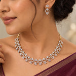 Inaya CZ Floral Necklace Set