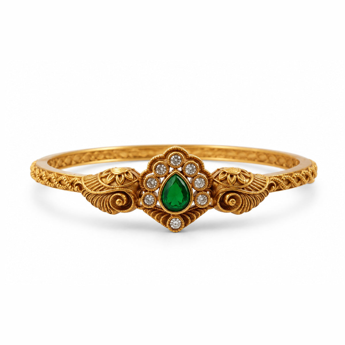 Ira Antique Green Stone Bracelet