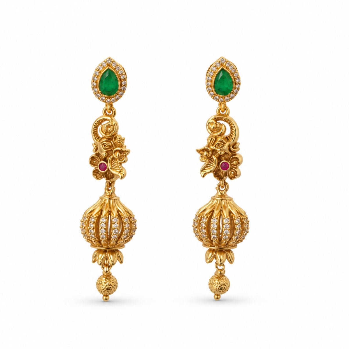 Madhavi Antique Drop Earrings