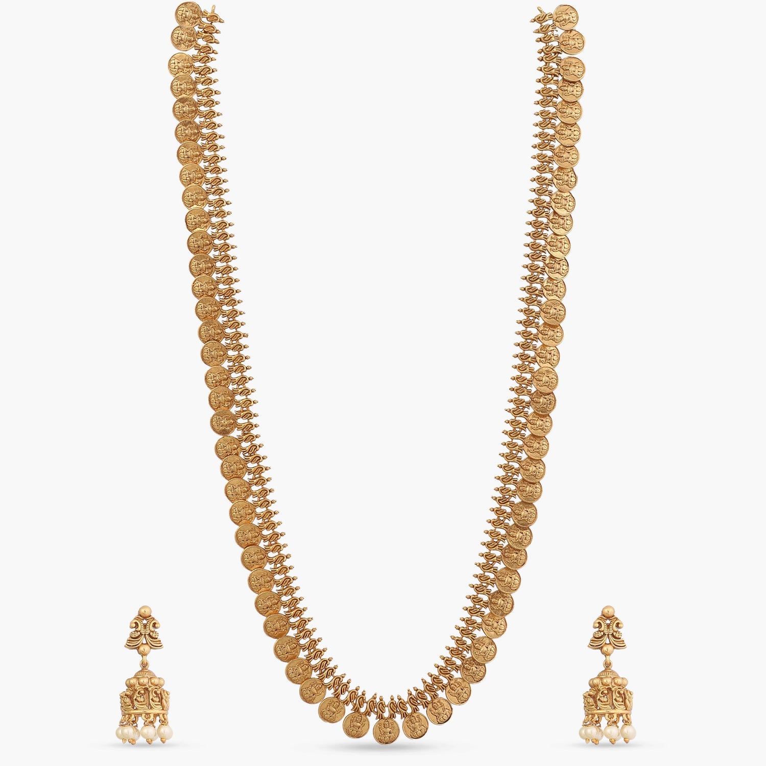 Dhivara Antique Coin Long Necklace Set