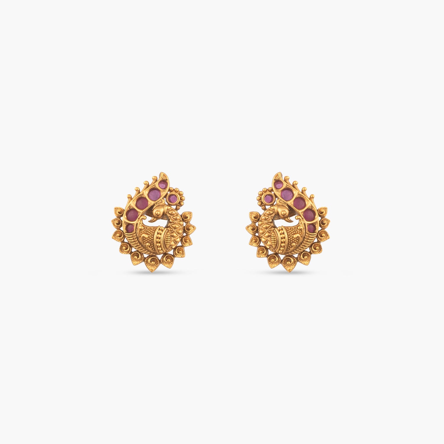 Mayurika Antique Stud Earrings