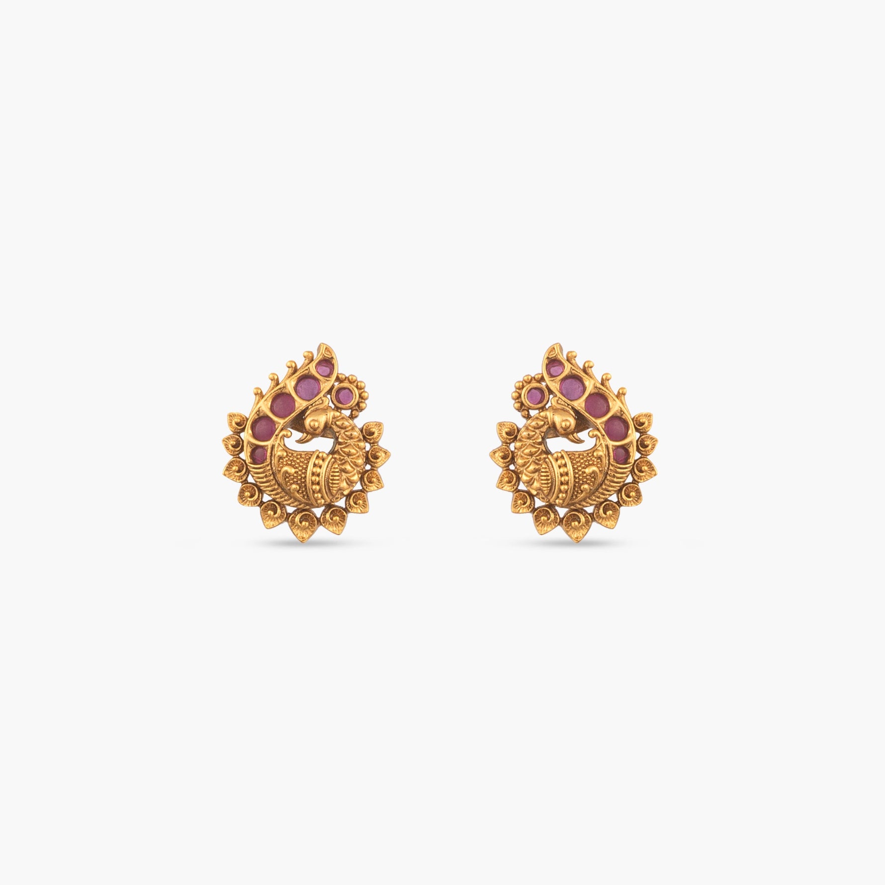 Mayurika Antique Stud Earrings