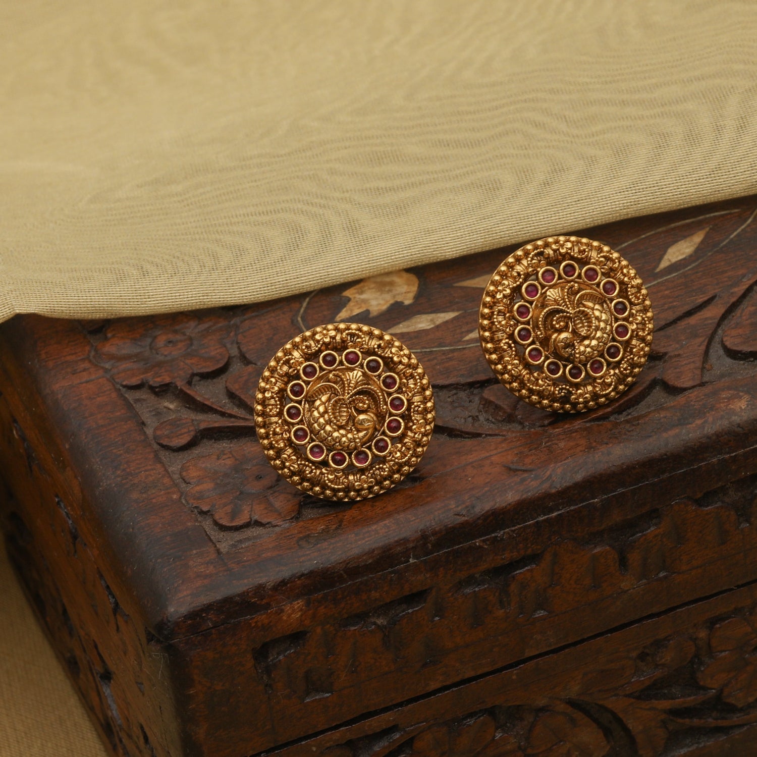 Neelakshi Antique Stud Earrings