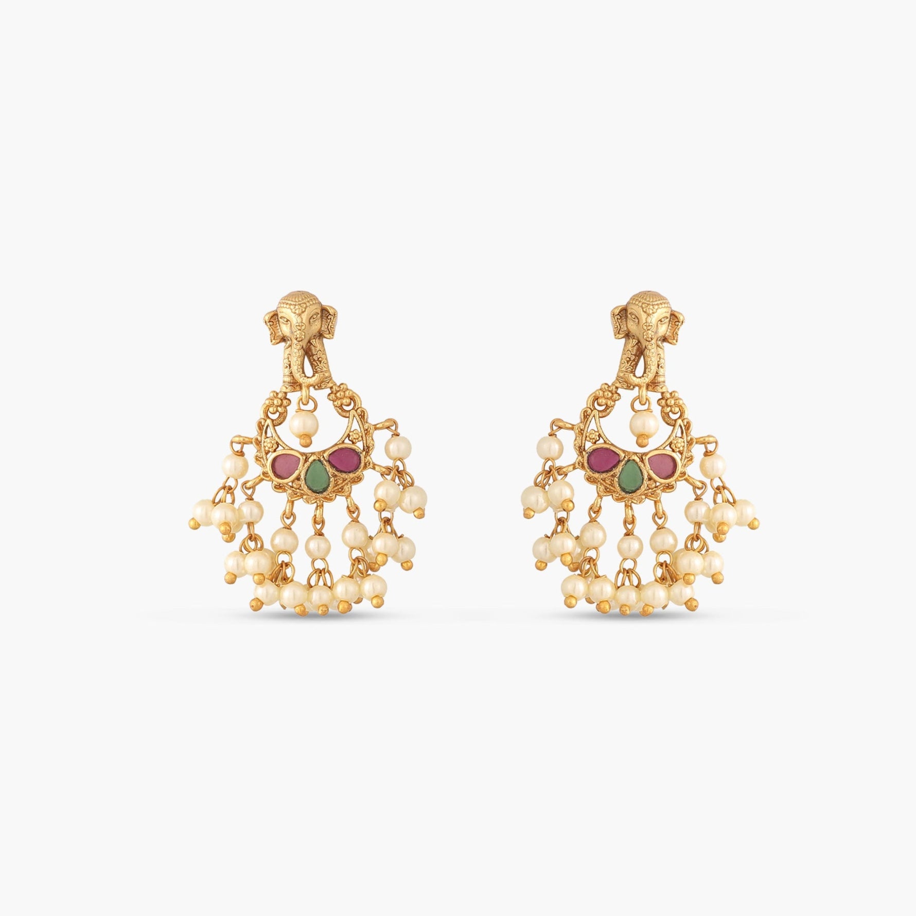 Meghna Antique Chandbali Earrings