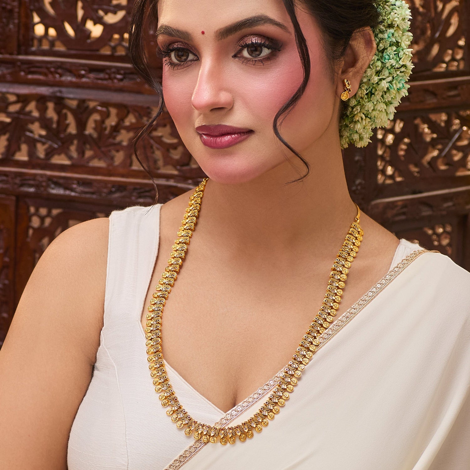 Varnika Antique Coin Long Necklace Set