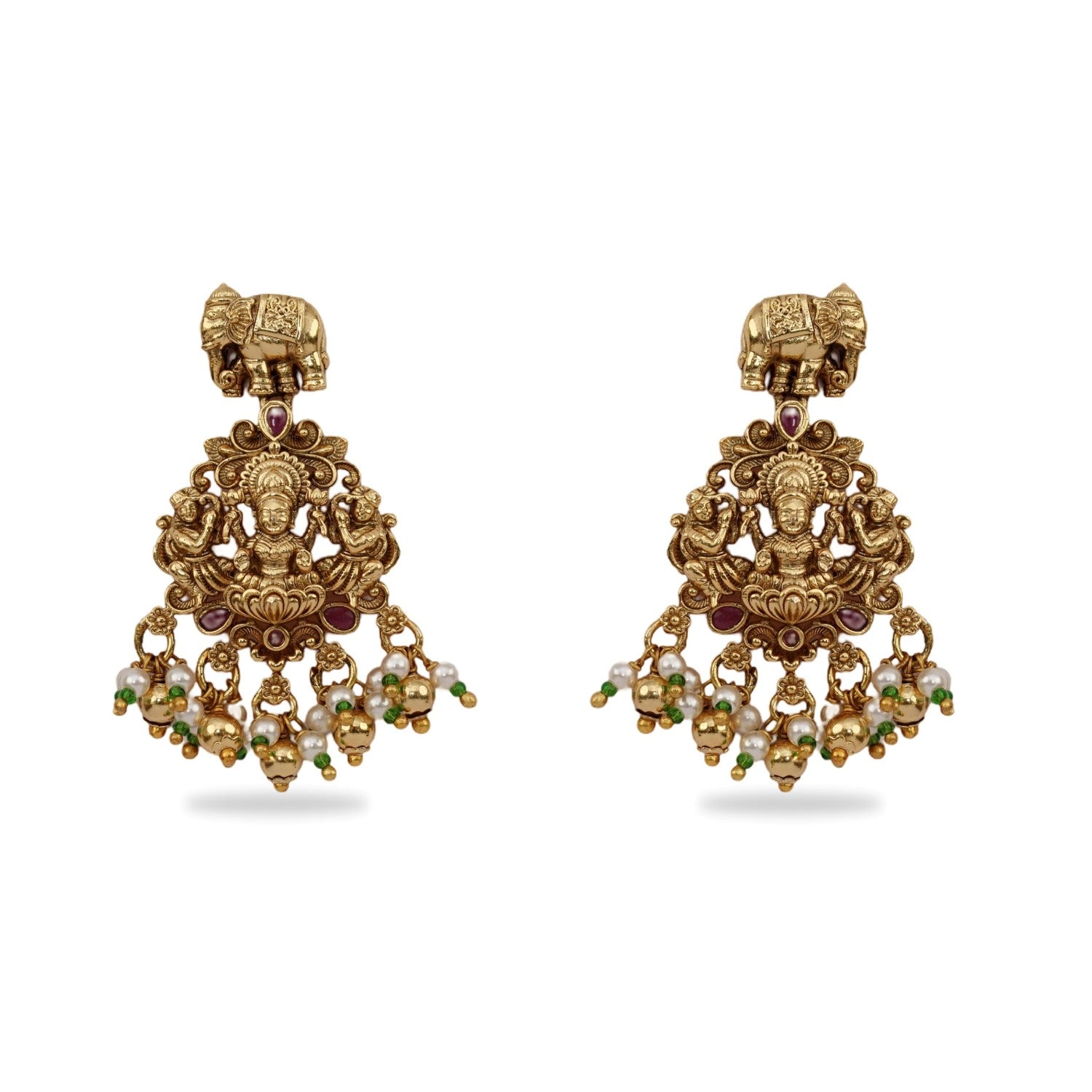 Shreya Temple Long Necklace Set