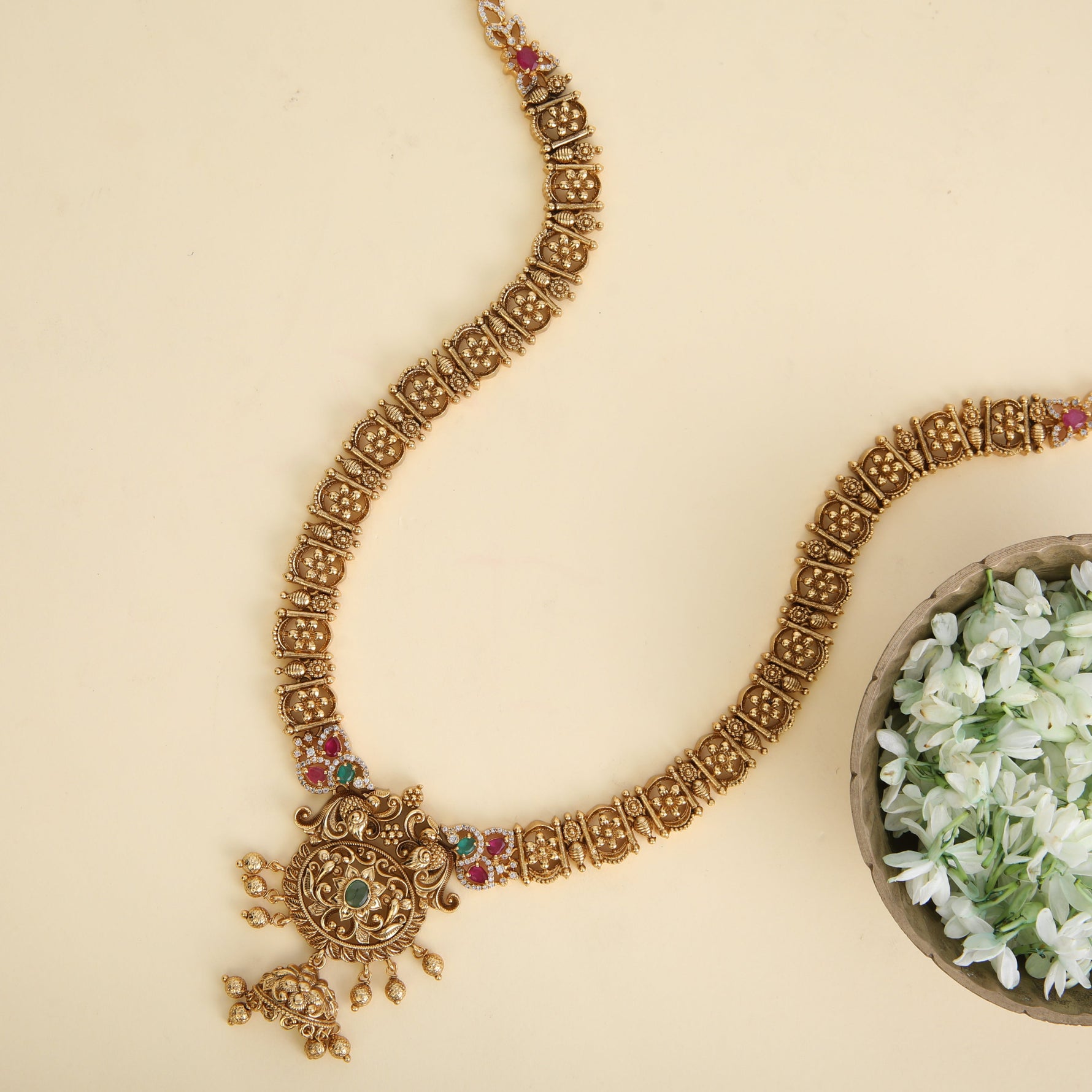 Sidhika Antique Long Necklace Set