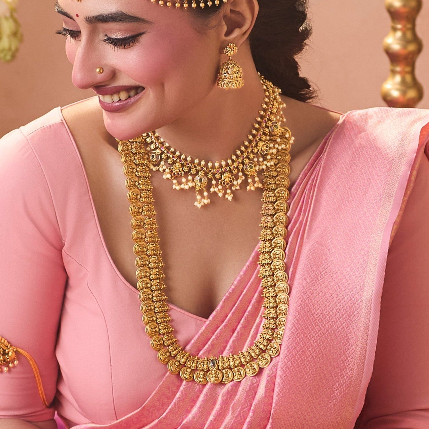 Harinika Coin Long Necklace Set
