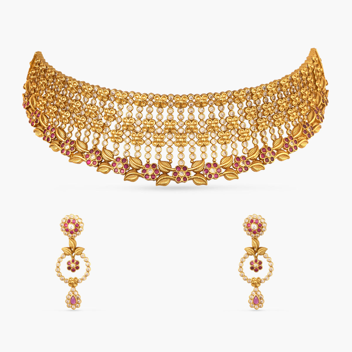 Aaroh Floral Antique Choker Set