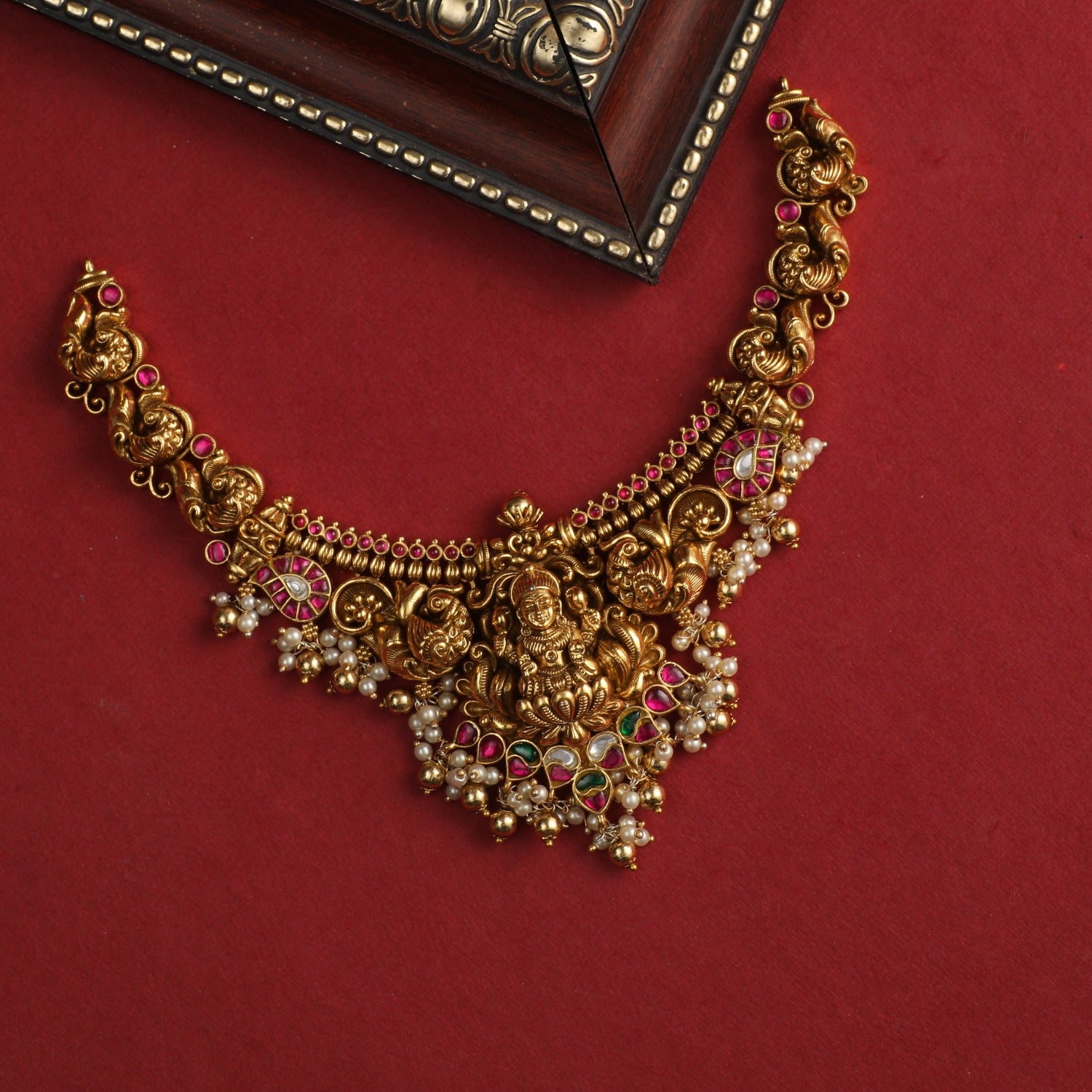 Shop Tarinika s Aditya Temple Antique Necklace Indian Jewelry Tarinika India