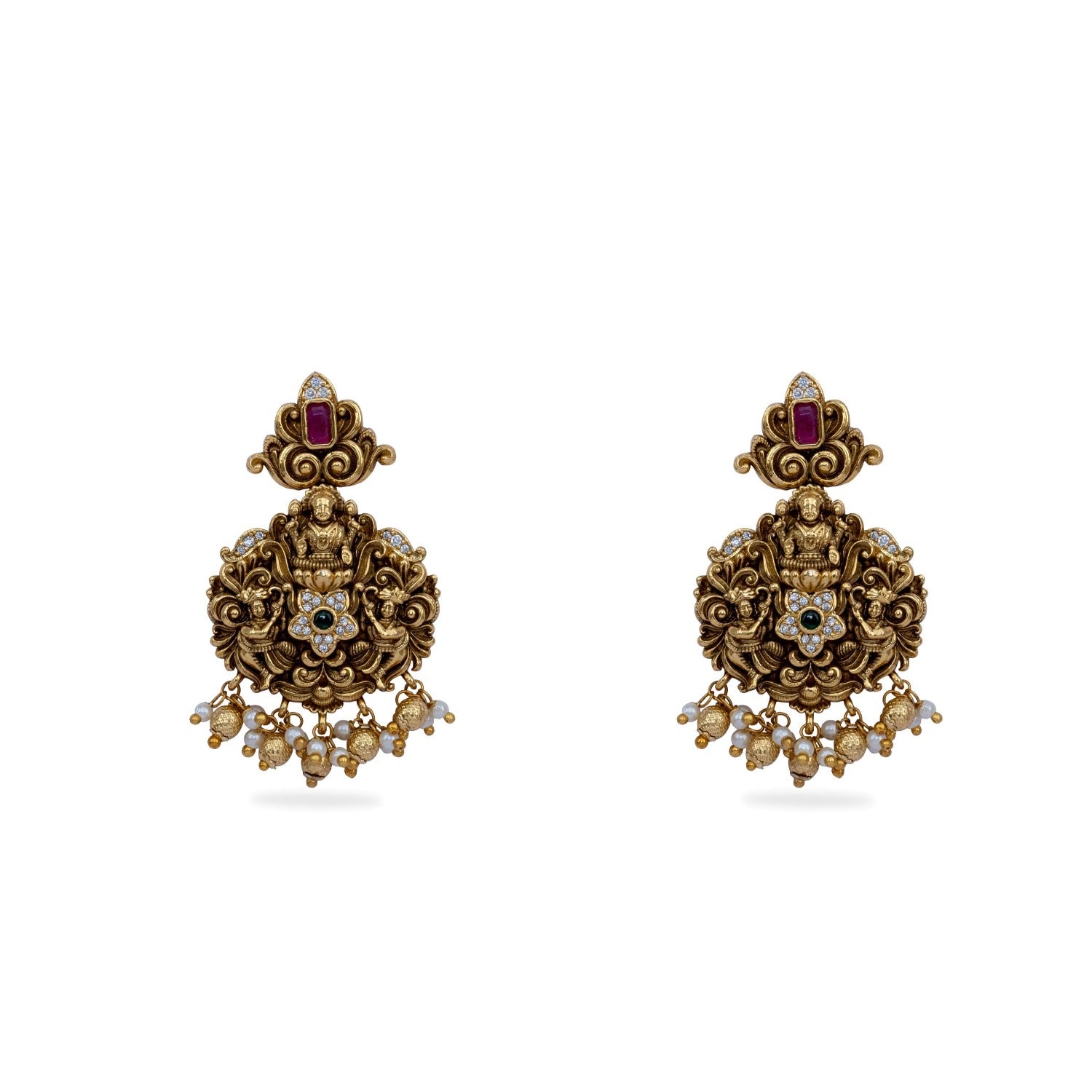 Akshara Antique Temple Necklace Set