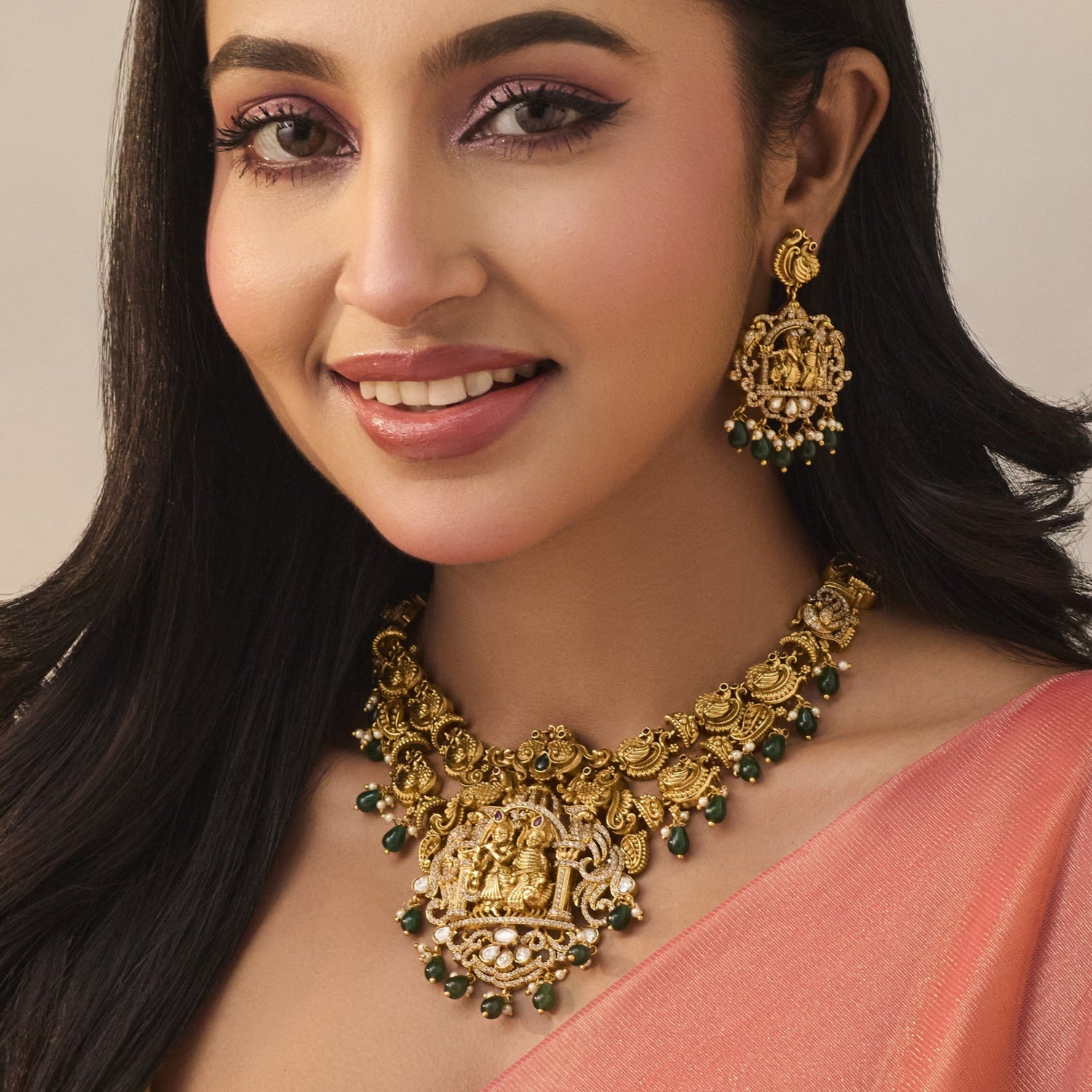 Radhika Antique Short Necklace Set