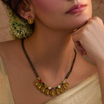 Shrinika Navaratna Black Beads Necklace Set