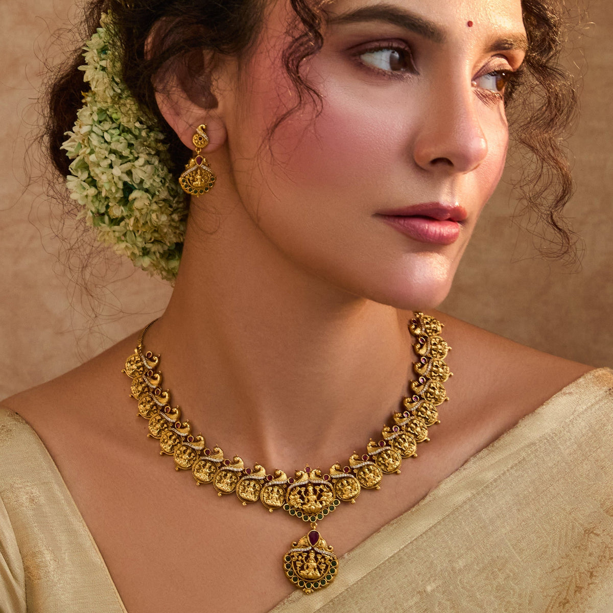 Rajshree Antique Necklace Set
