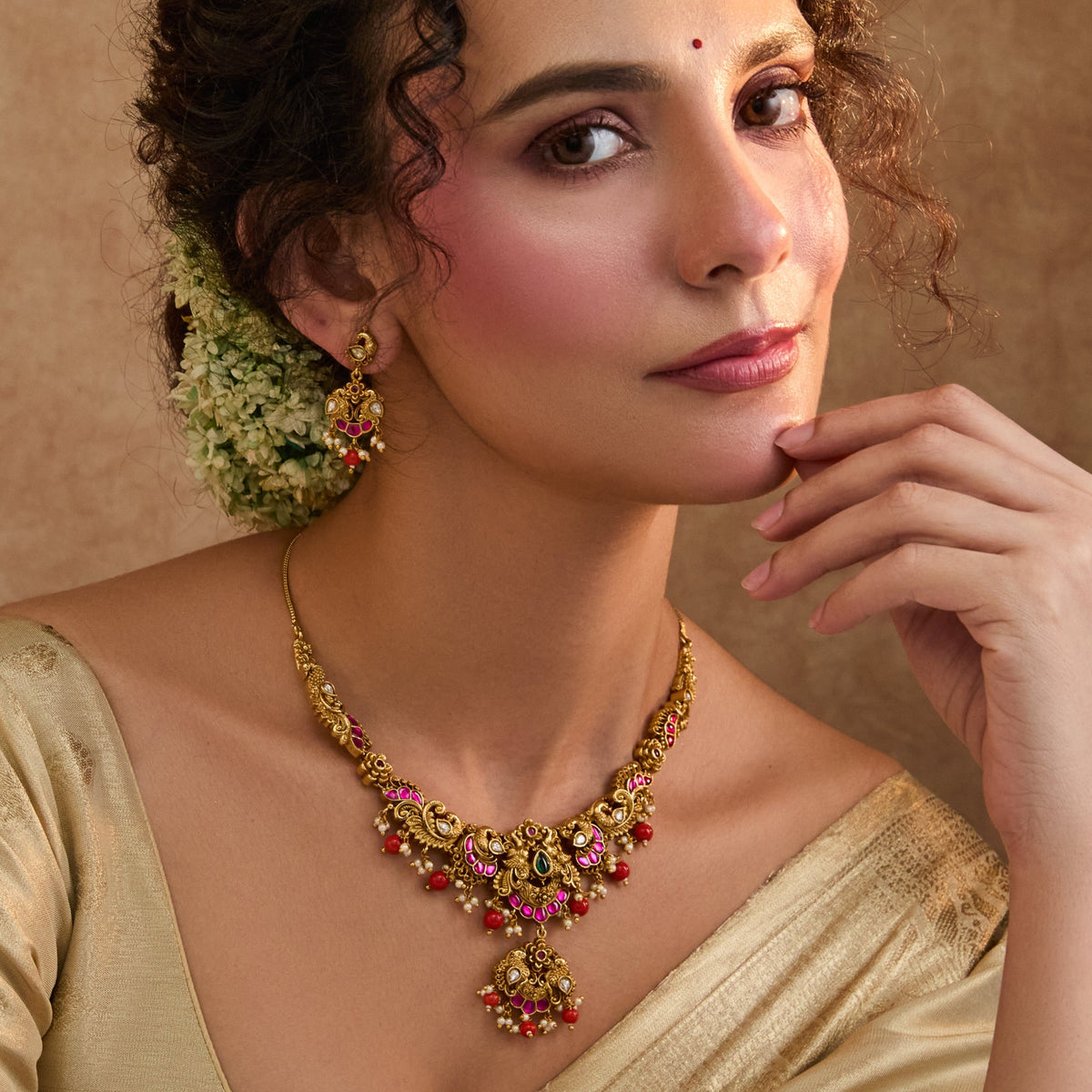 Neelambari Antique Necklace Set