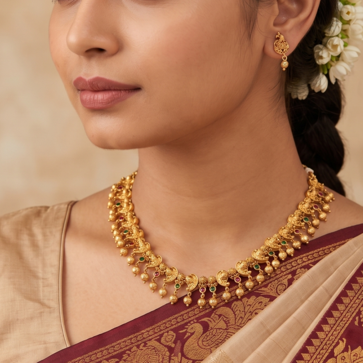 Manjari Antique Necklace Set