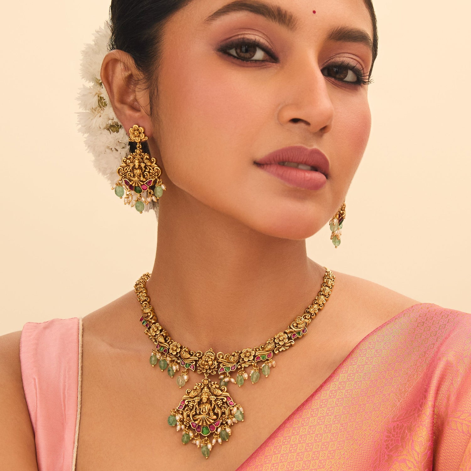 Harini Antique Temple Necklace Set