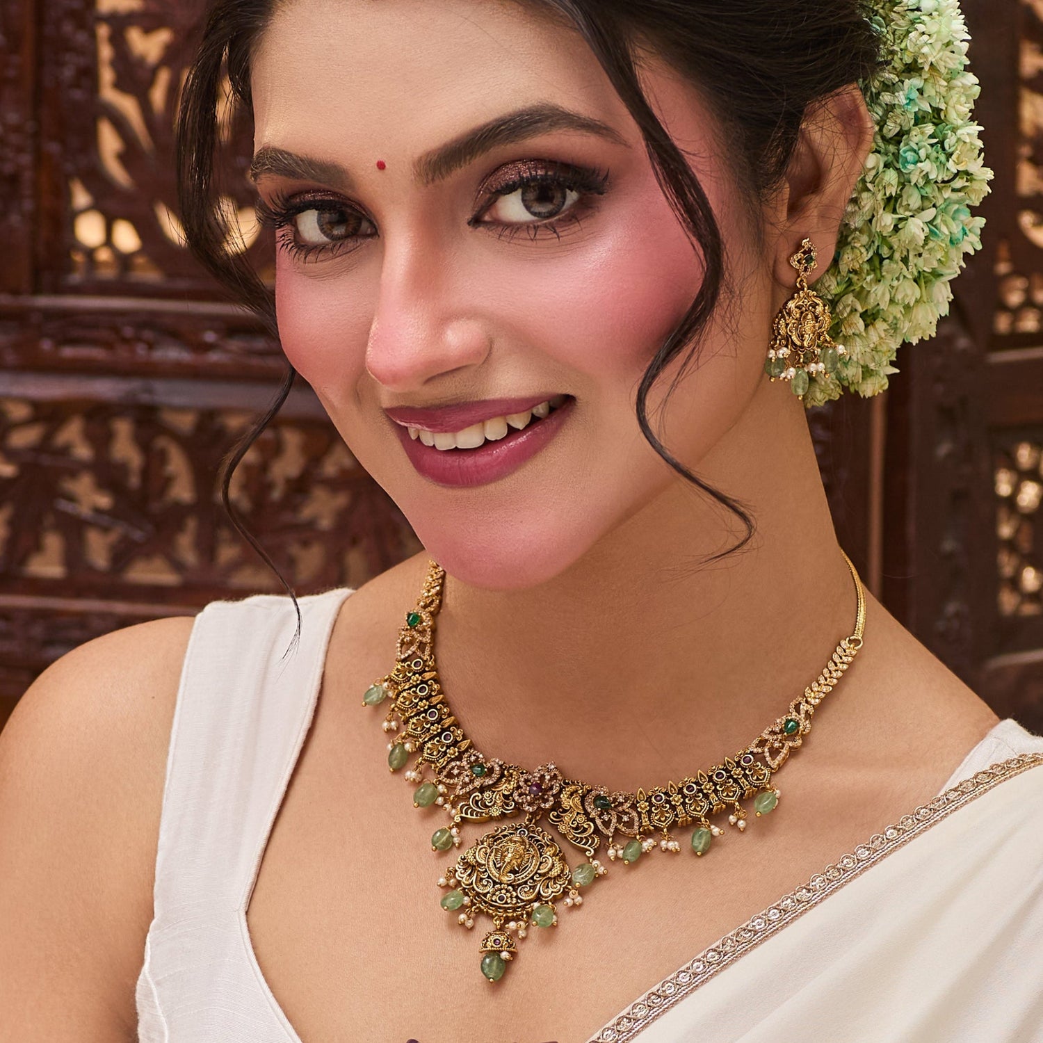 Vighnesh Temple Necklace Set