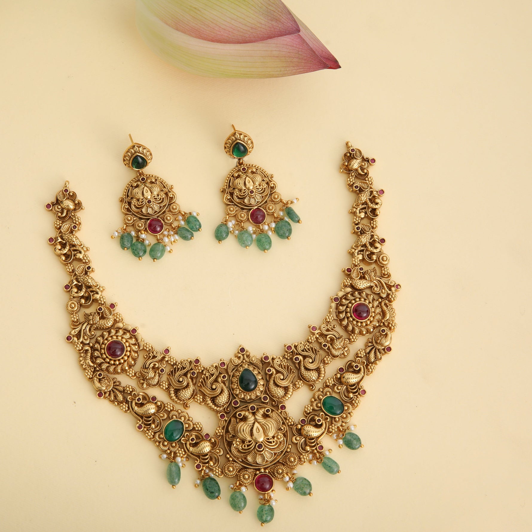 Mayura Layered Antique Necklace Set