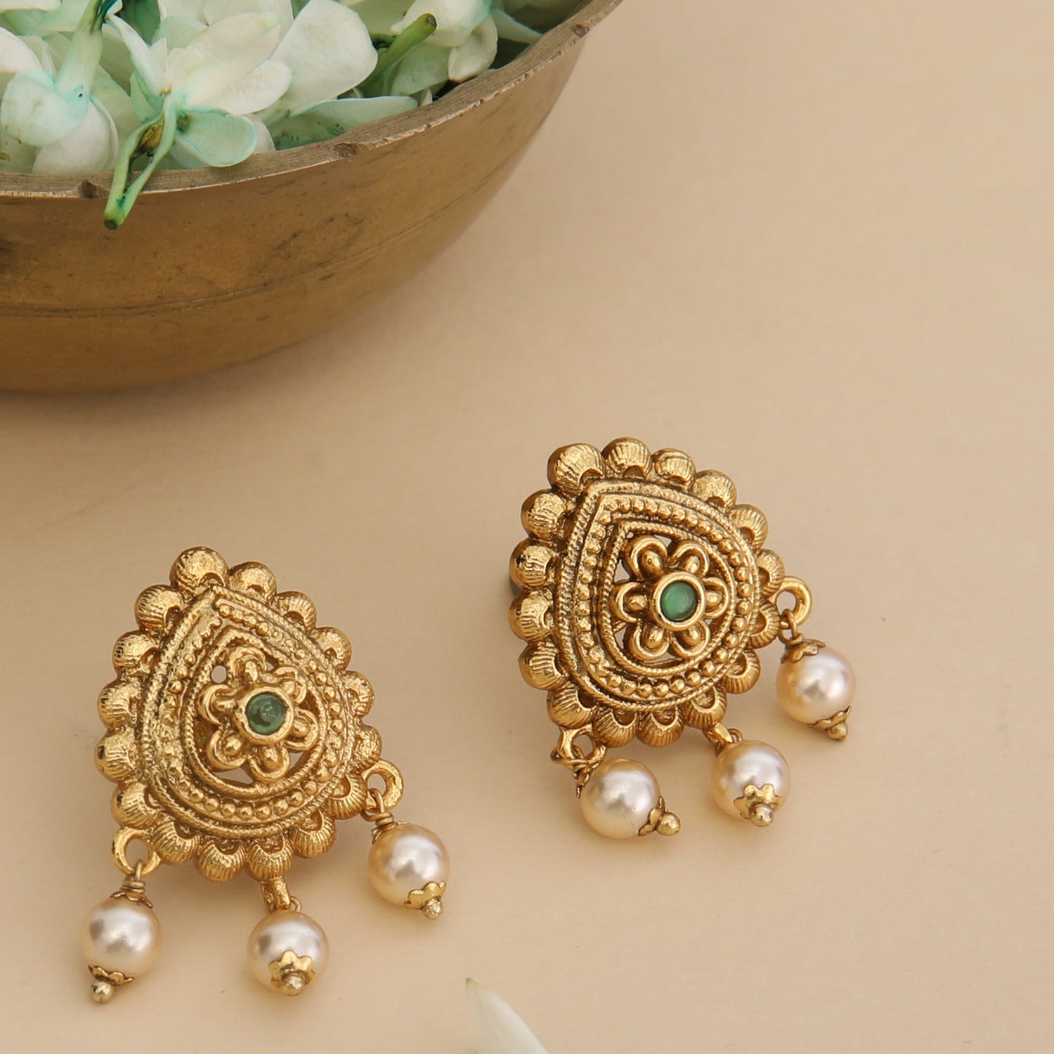 Gaurika Antique Stud Earrings