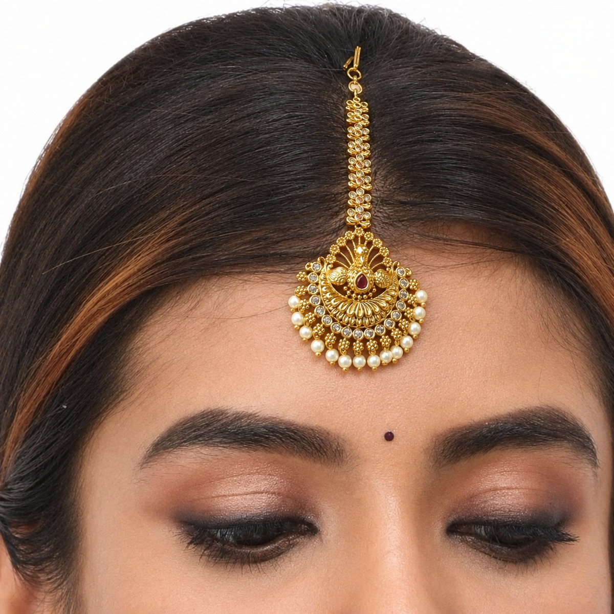 Diya Antique Maang Tikka