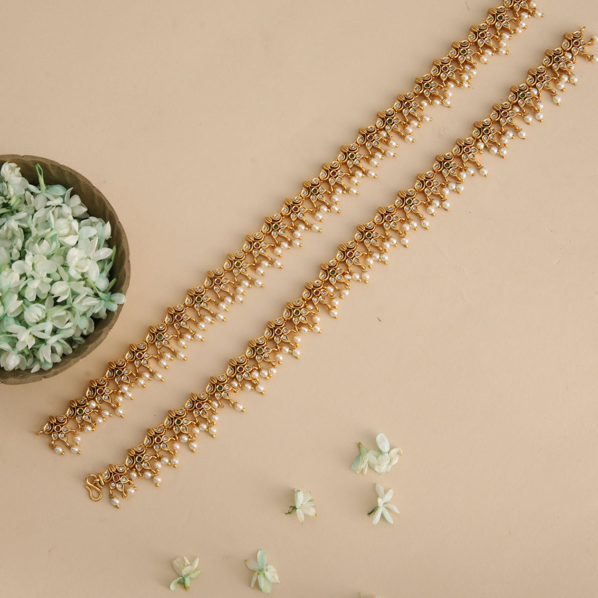 Shravya Antique Anklets