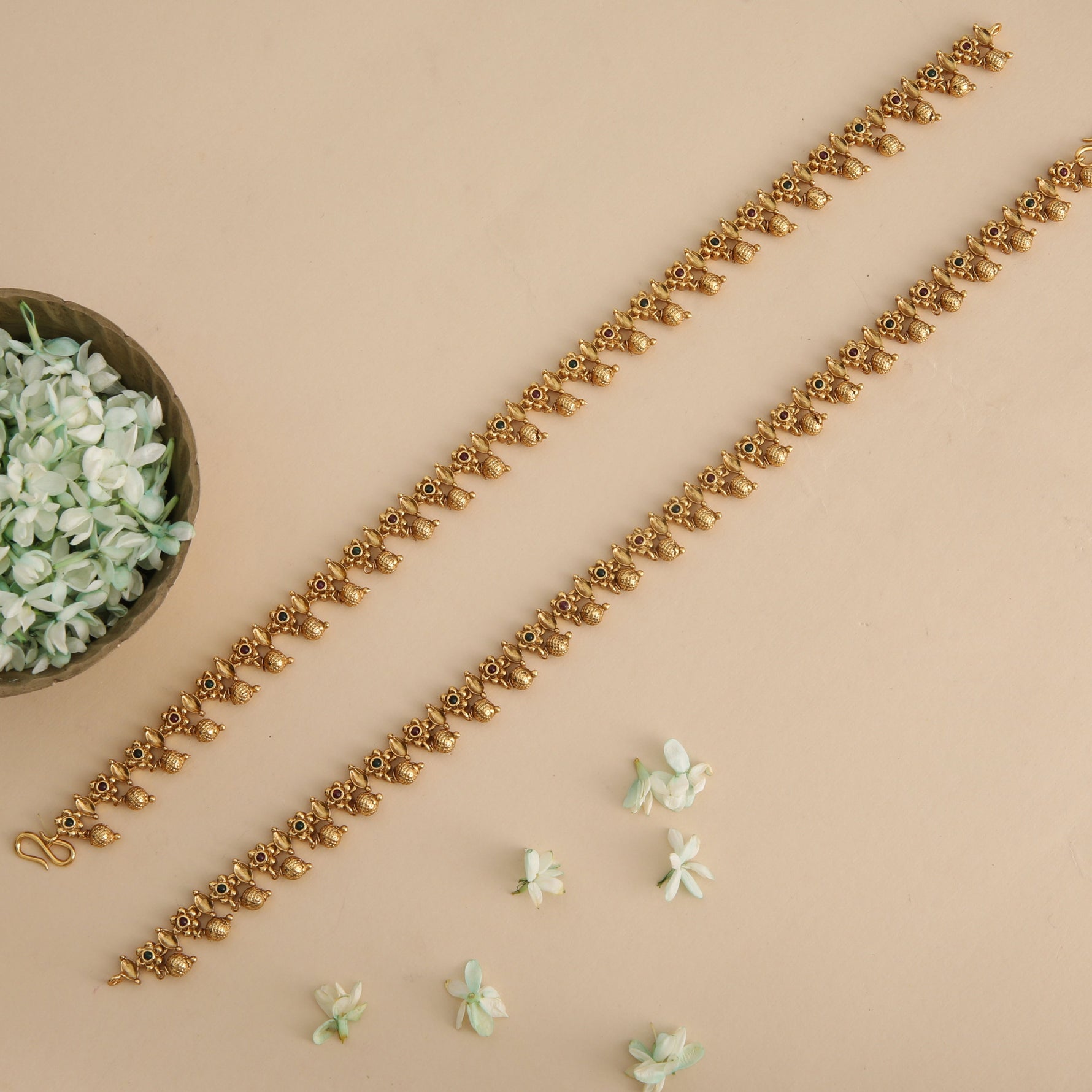 Meghna Antique Anklets