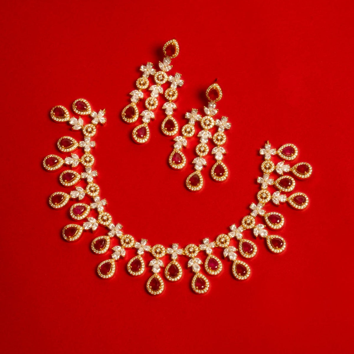 Alina Delicate CZ Necklace Set