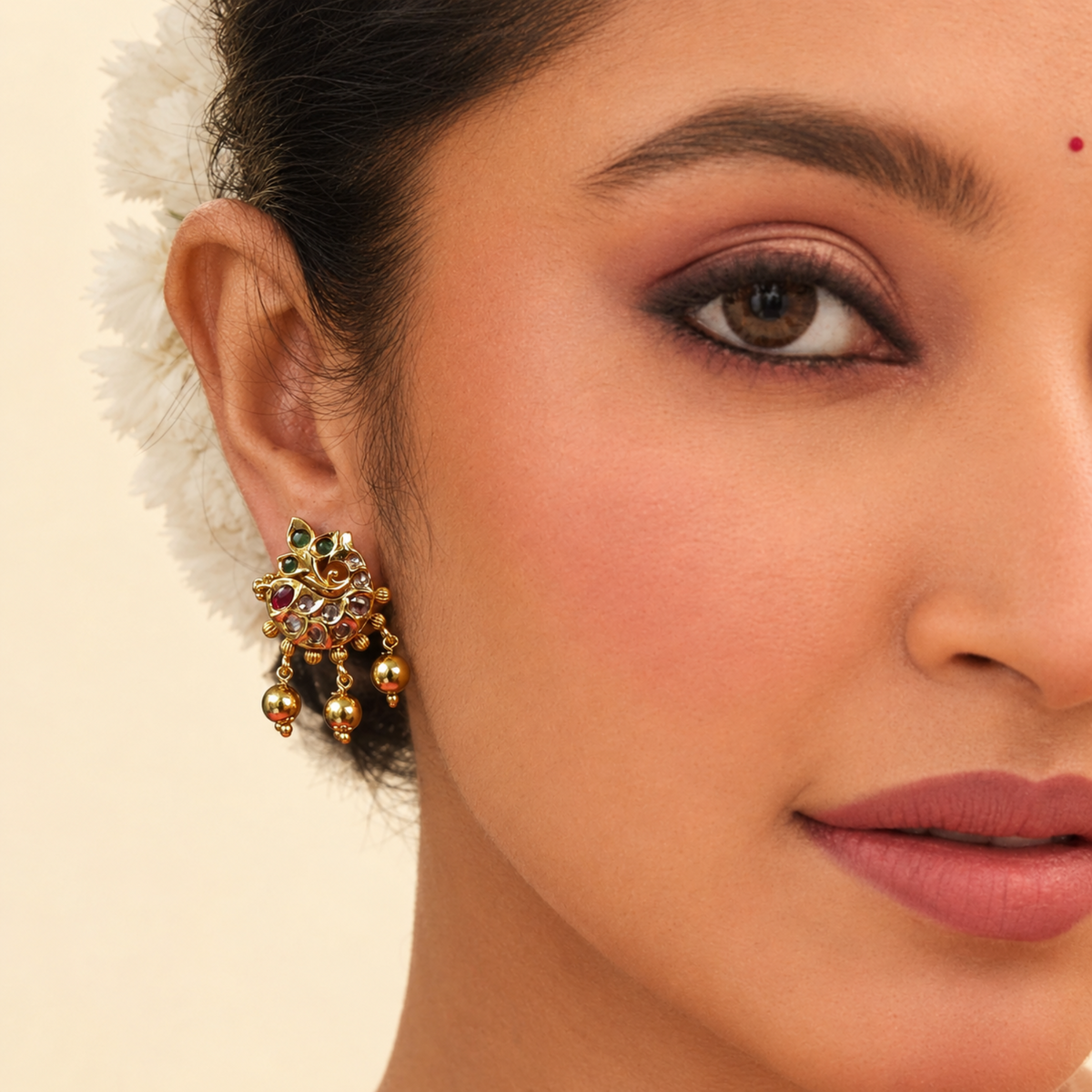 Navika Antique Stud Earrings