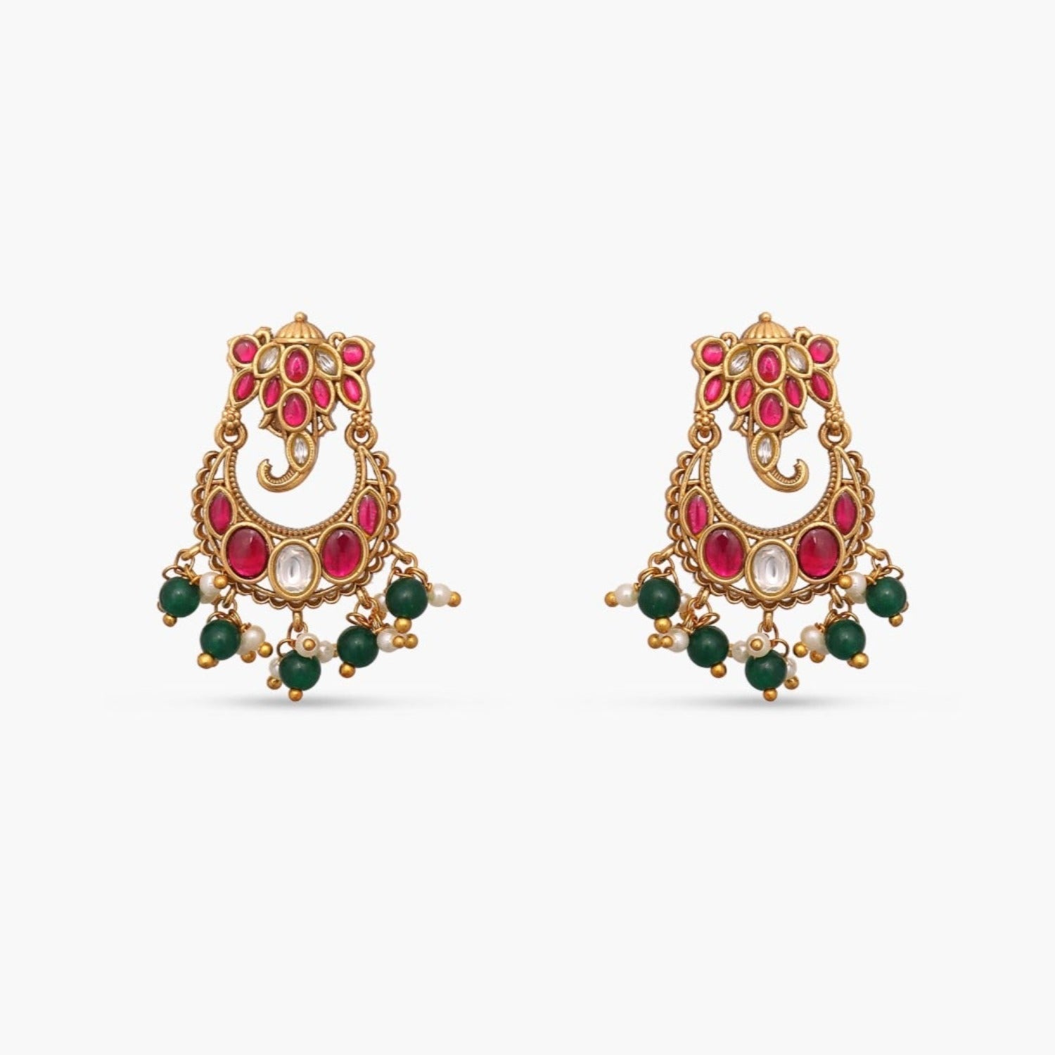 Gaurik Antique Chandbali Earrings