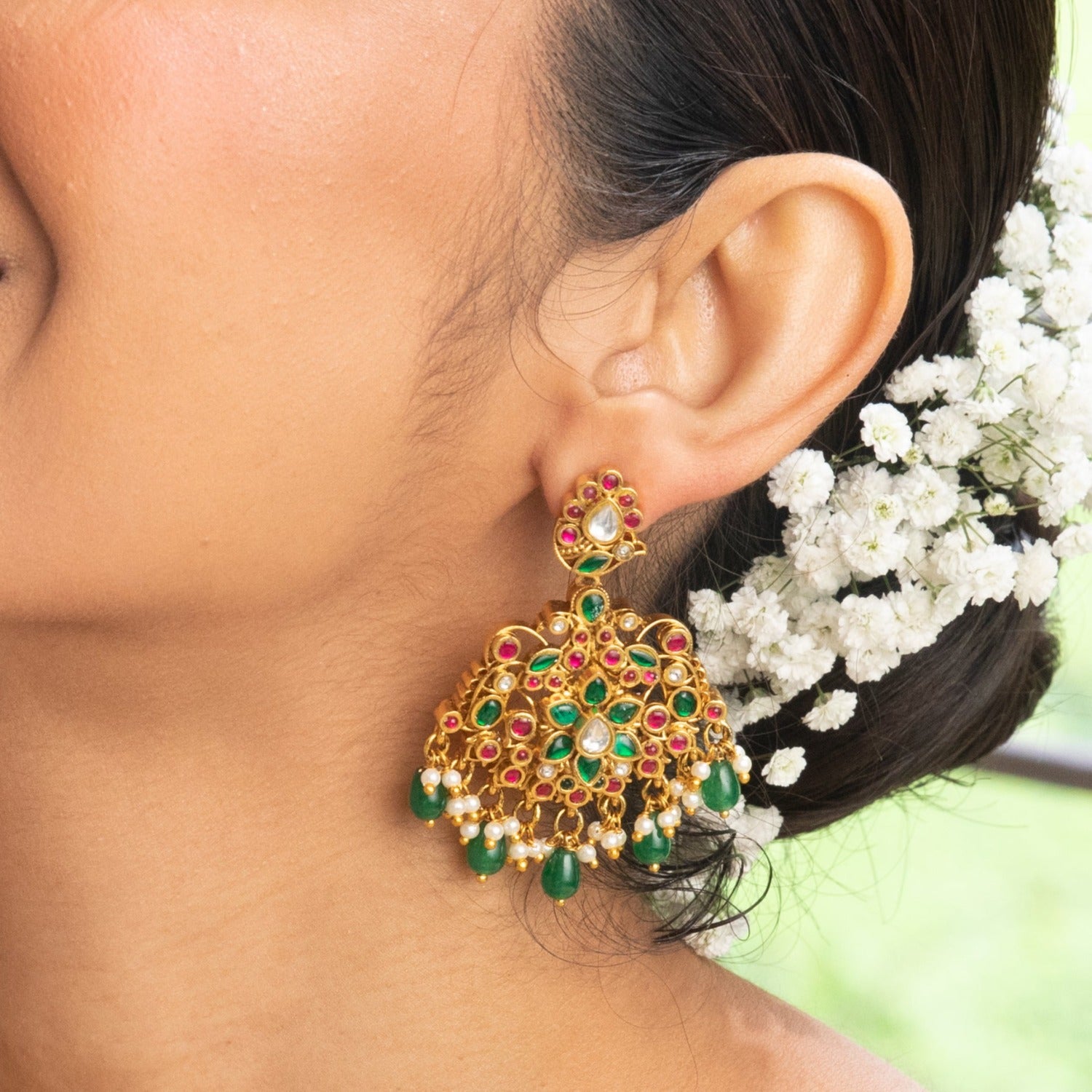 Kinjal Kempu Antique Earrings