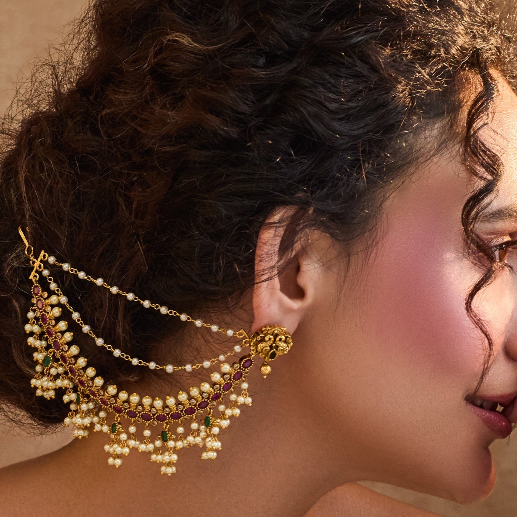 Chintamani Antique Ear Chain